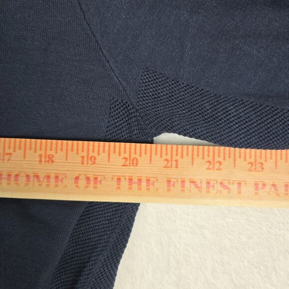 AG Adriano Green Label Men Navy V-Neck Sweater Rayon Blend Medium Vented Panels - Picture 6 of 13